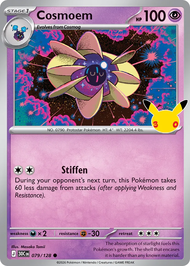 Cosmoem – 30th Celebration 079/128 Pokémon card