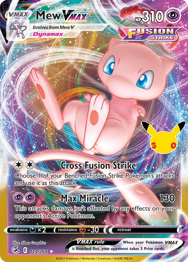 Mew VMAX – 30th Celebration: Classic Collection 114/264 Pokémon card