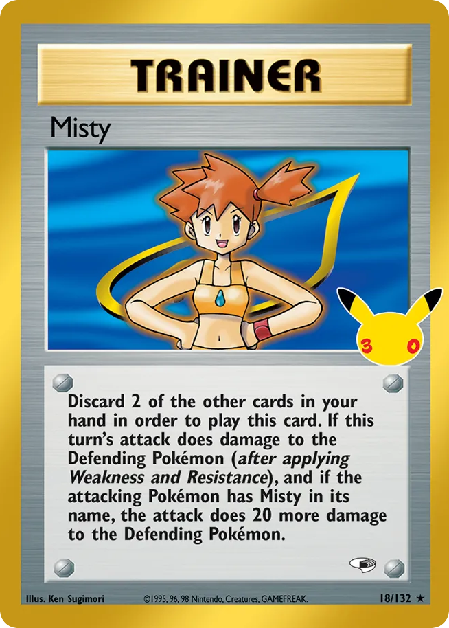 Misty – 30th Celebration: Classic Collection 18/132 Pokémon card