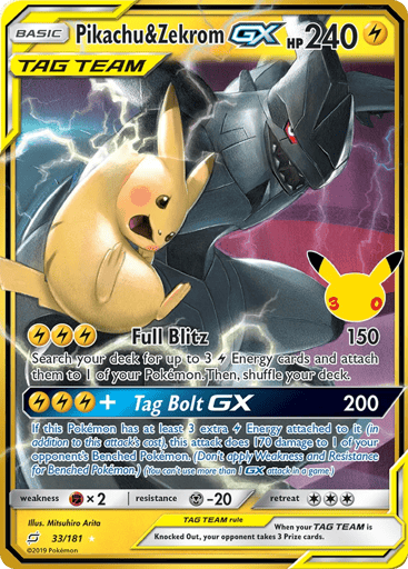 Pikachu & Zekrom-GX - 30th Celebration: Classic Collection 33