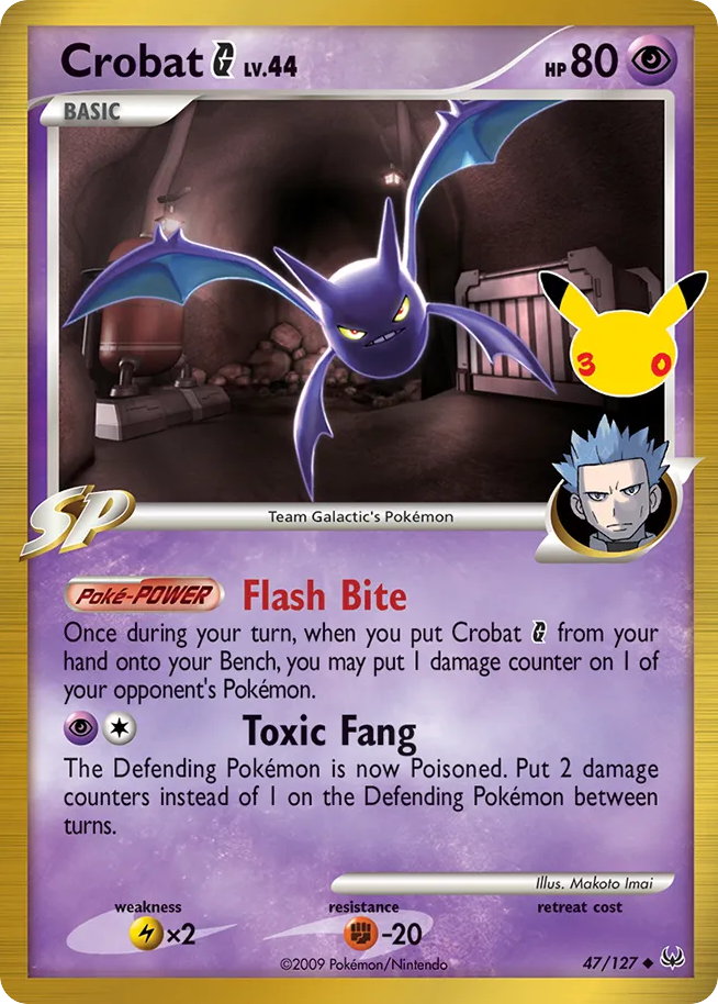 Crobat G – 30th Celebration: Classic Collection 47/127 Pokémon card