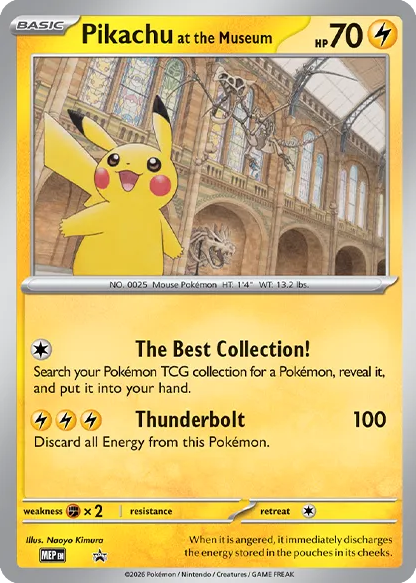 Pikachu at the Museum – Mega Evolution Black Star Promos  Pokémon card