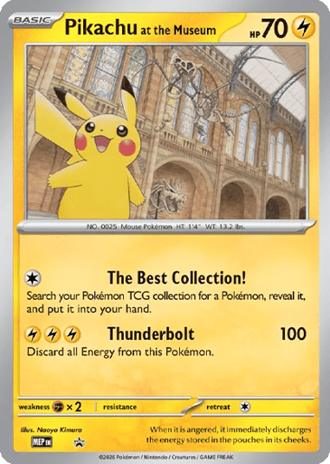 Pikachu at the Museum - Mega Evolution Black Star Promos 