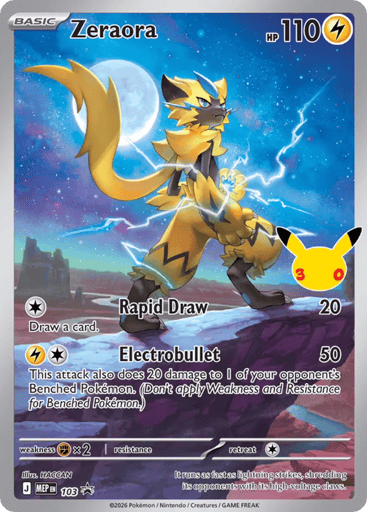 Zeraora - Mega Evolution Black Star Promos 103
