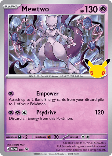 Mewtwo - Mega Evolution Black Star Promos 104