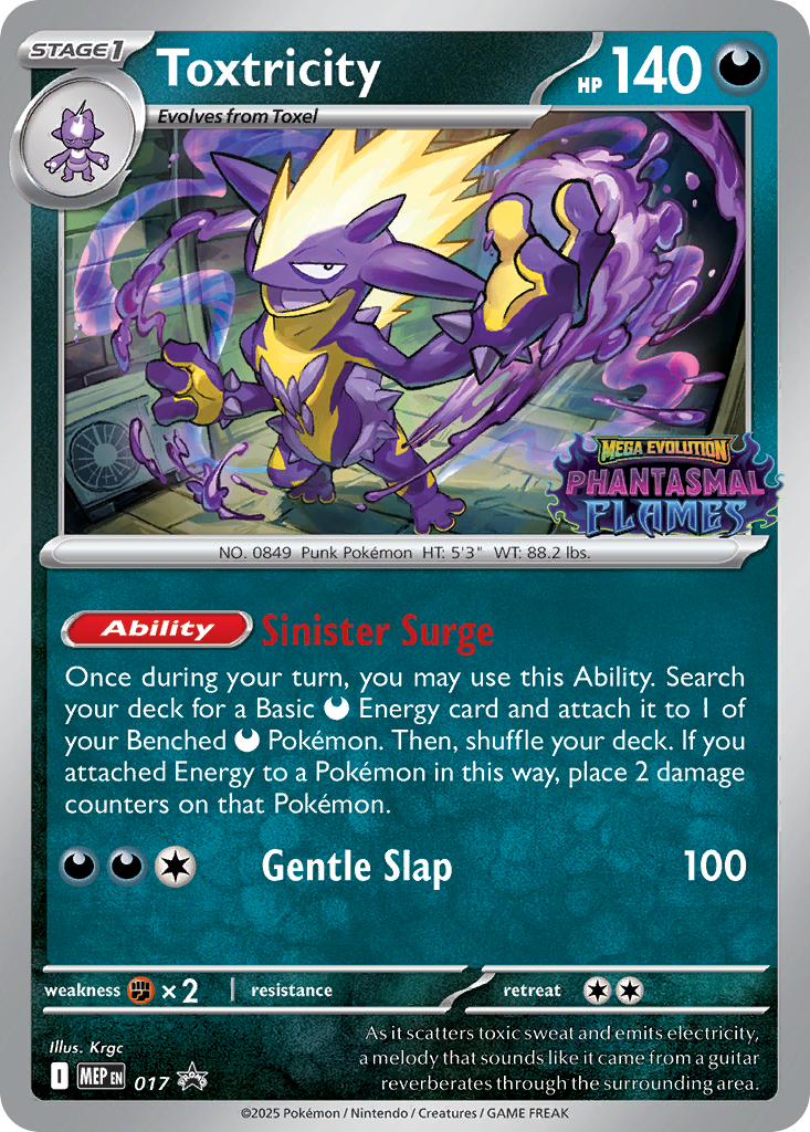 Toxtricity – Mega Evolution Black Star Promos 017 Pokémon card