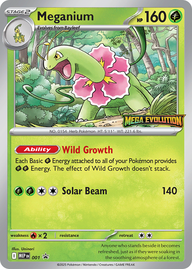 Meganium – Mega Evolution Black Star Promos 001 Pokémon card
