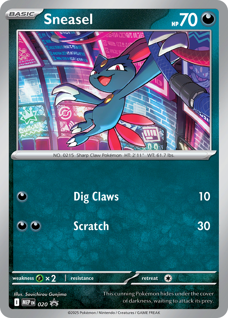 Sneasel – Mega Evolution Black Star Promos 020 Pokémon card