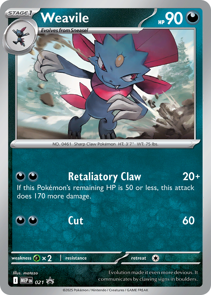 Weavile – Mega Evolution Black Star Promos 021 Pokémon card