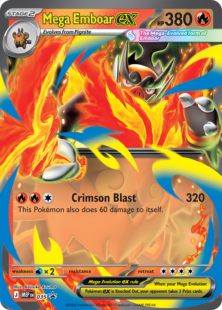 Mega Emboar ex – Mega Evolution Black Star Promos 035 Pokémon card