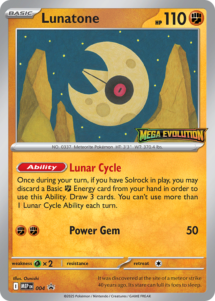 Lunatone – Mega Evolution Black Star Promos 004 Pokémon card