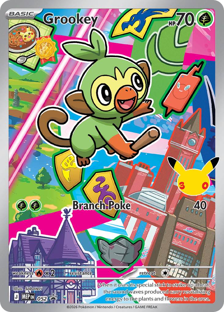 Grookey – Mega Evolution Black Star Promos 052 Pokémon card