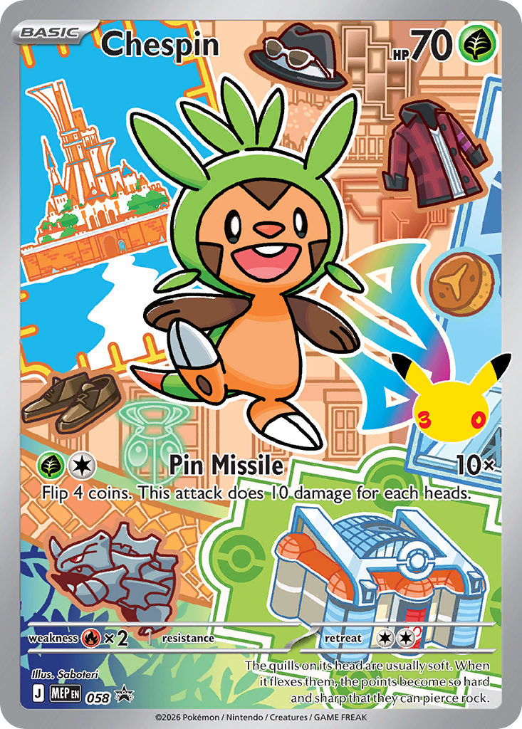 Chespin – Mega Evolution Black Star Promos 058 Pokémon card