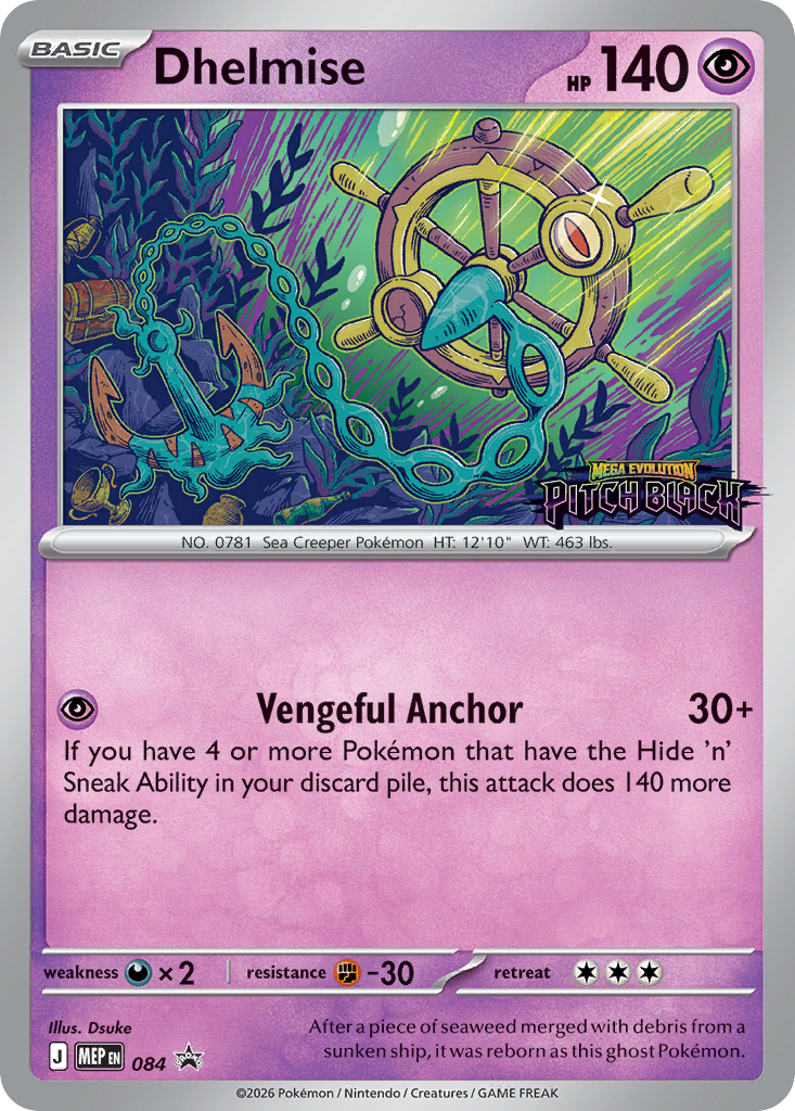 Dhelmise – Mega Evolution Black Star Promos 084 Pokémon card
