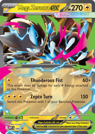 Mega Zeraora ex - Mega Evolution Black Star Promos 89