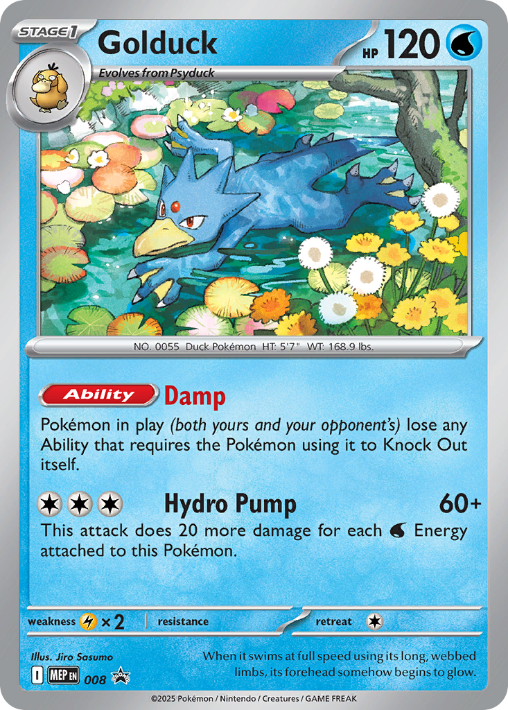 Golduck – Mega Evolution Black Star Promos 008 Pokémon card