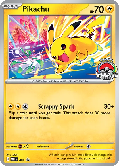 Pikachu – Mega Evolution Black Star Promos 093 Pokémon card
