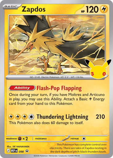 Zapdos - Mega Evolution Black Star Promos 98