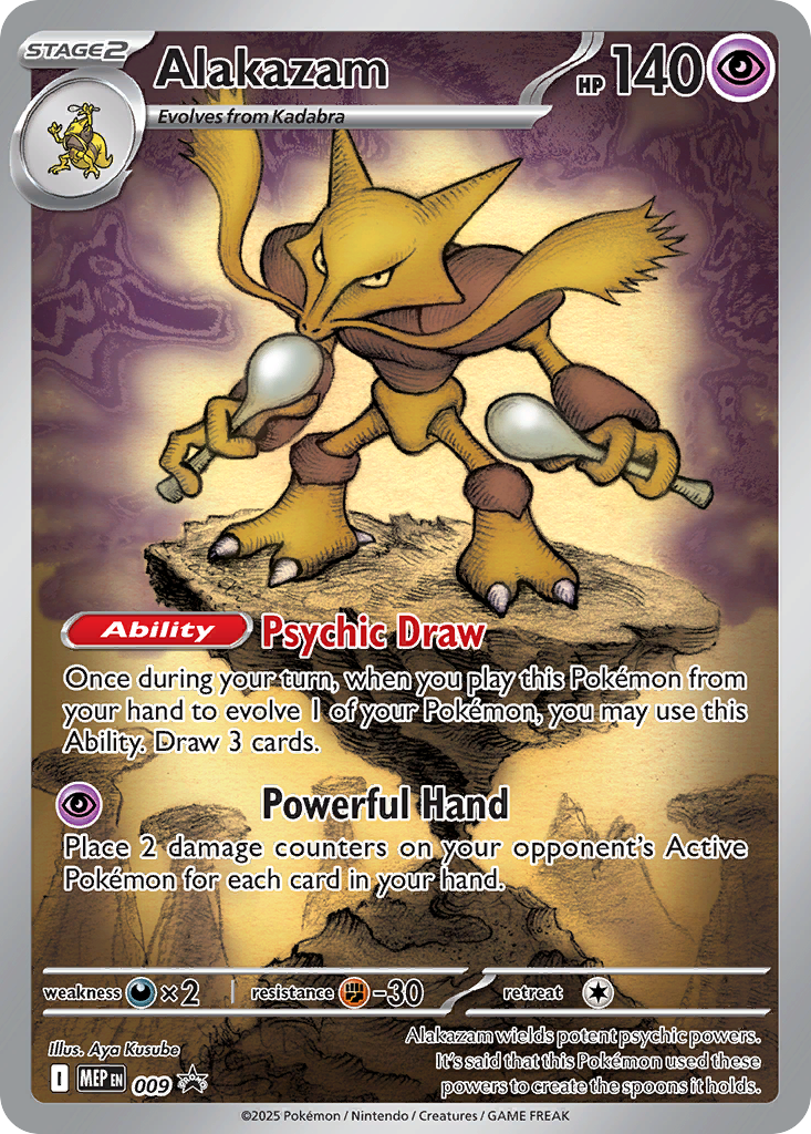 Alakazam – Mega Evolution Black Star Promos 009 Pokémon card