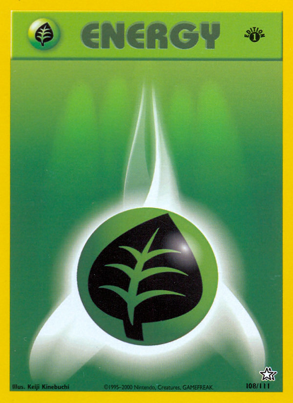 Grass Energy – Neo Genesis 108/111 Pokémon card