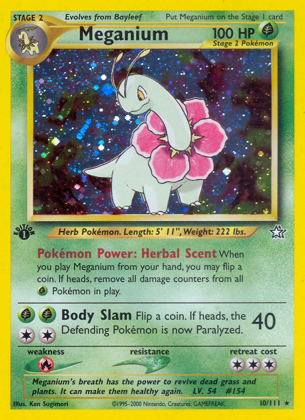 Meganium – Neo Genesis 10/111 Pokémon card