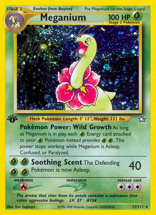 Meganium – Neo Genesis 11/111 Pokémon card