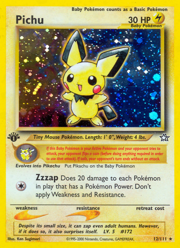 Pichu – Neo Genesis 12/111 Pokémon card