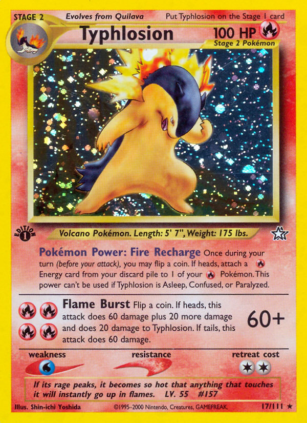 Typhlosion – Neo Genesis 17/111 Pokémon card