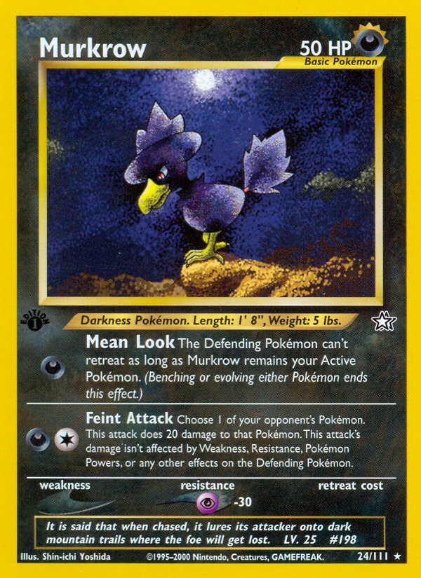 Murkrow – Neo Genesis 24/111 Pokémon card