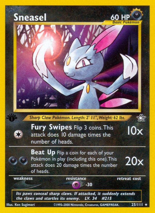 Sneasel – Neo Genesis 25/111 Pokémon card