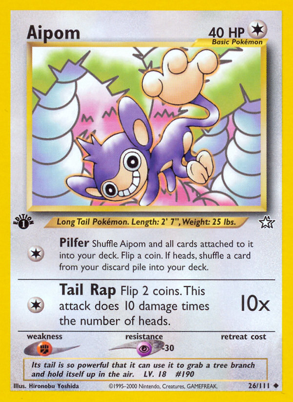 Aipom – Neo Genesis 26/111 Pokémon card