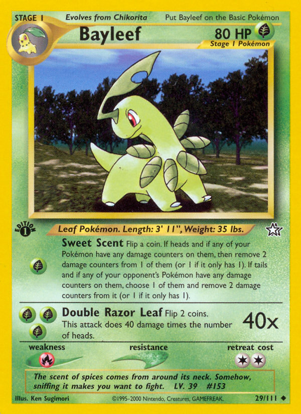 Bayleef – Neo Genesis 29/111 Pokémon card