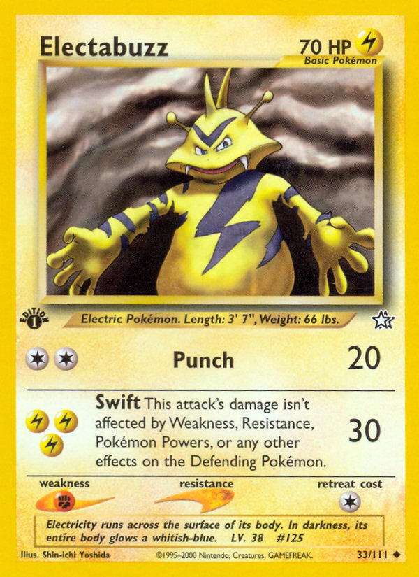 Electabuzz – Neo Genesis 33/111 Pokémon card