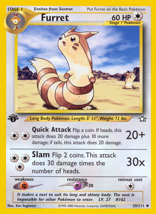 Furret – Neo Genesis 35/111 Pokémon card