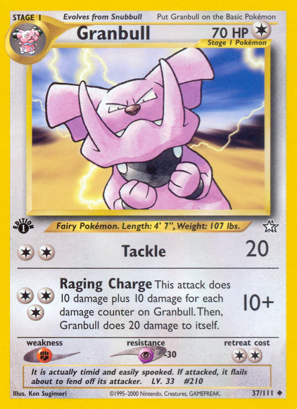 Granbull – Neo Genesis 37/111 Pokémon card