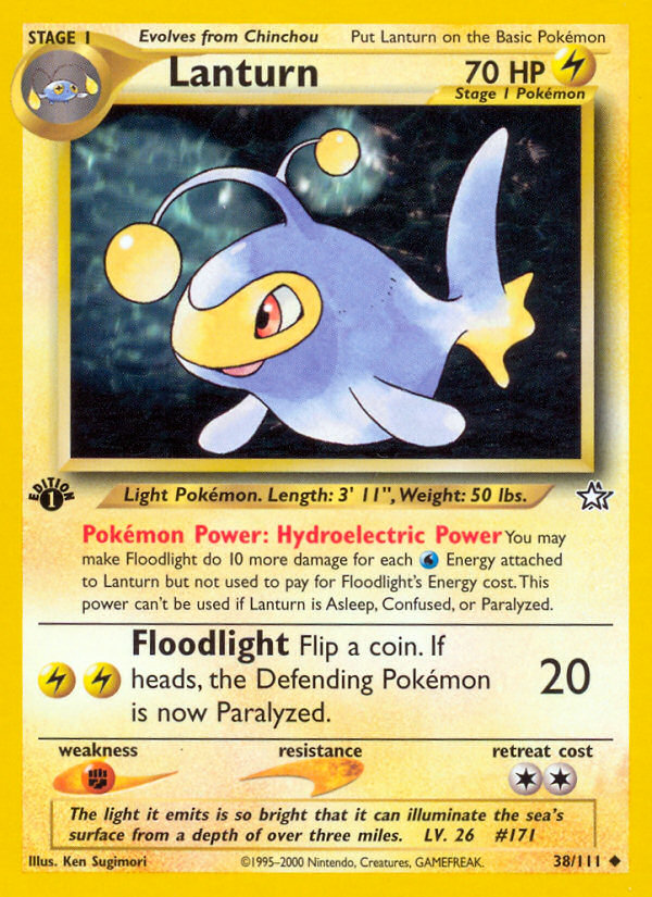 Lanturn – Neo Genesis 38/111 Pokémon card