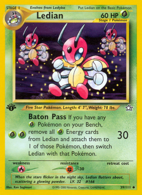 Ledian – Neo Genesis 39/111 Pokémon card