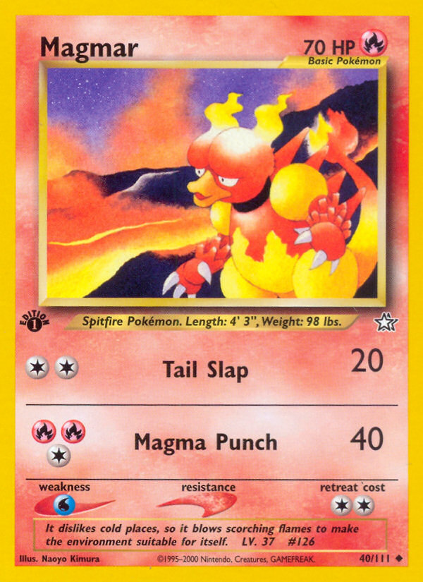 Magmar – Neo Genesis 40/111 Pokémon card