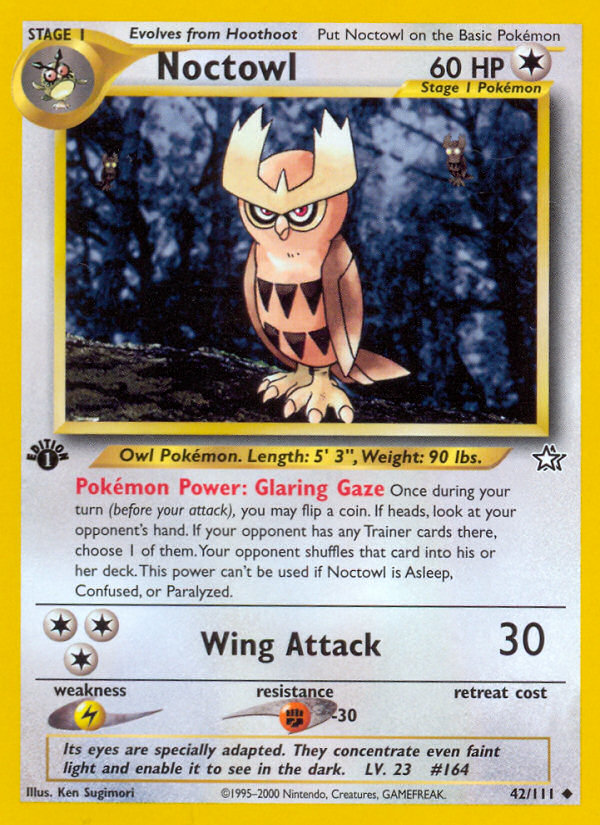 Noctowl – Neo Genesis 42/111 Pokémon card