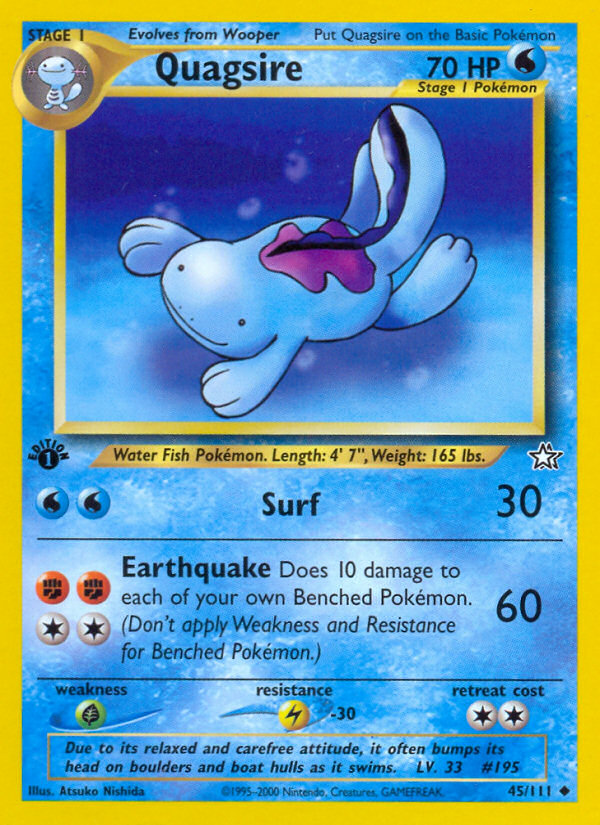 Quagsire – Neo Genesis 45/111 Pokémon card