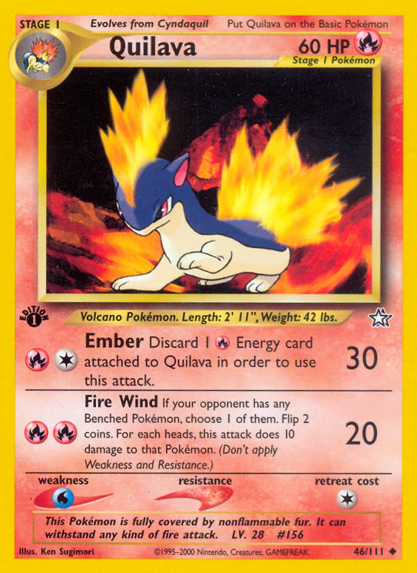Quilava – Neo Genesis 46/111 Pokémon card