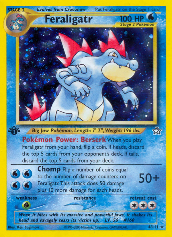 Feraligatr – Neo Genesis 4/111 Pokémon card