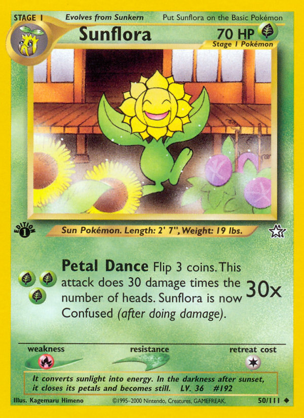 Sunflora – Neo Genesis 50/111 Pokémon card