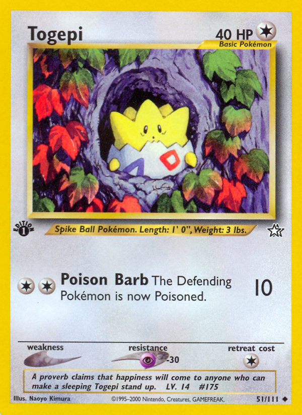 Togepi – Neo Genesis 51/111 Pokémon card