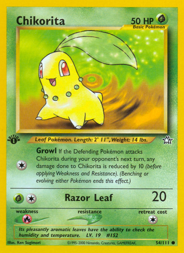 Chikorita – Neo Genesis 54/111 Pokémon card
