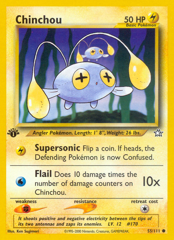 Chinchou – Neo Genesis 55/111 Pokémon card