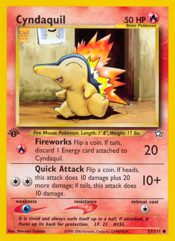 Cyndaquil – Neo Genesis 57/111 Pokémon card