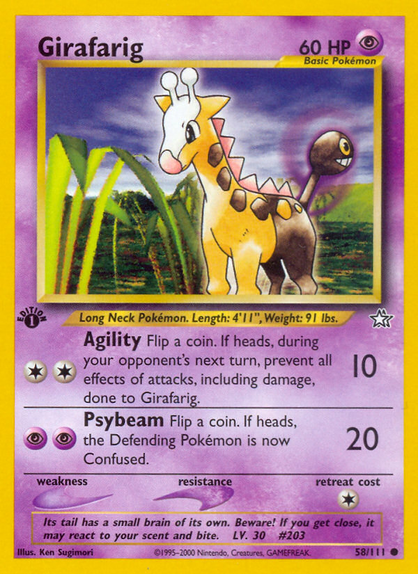Girafarig – Neo Genesis 58/111 Pokémon card
