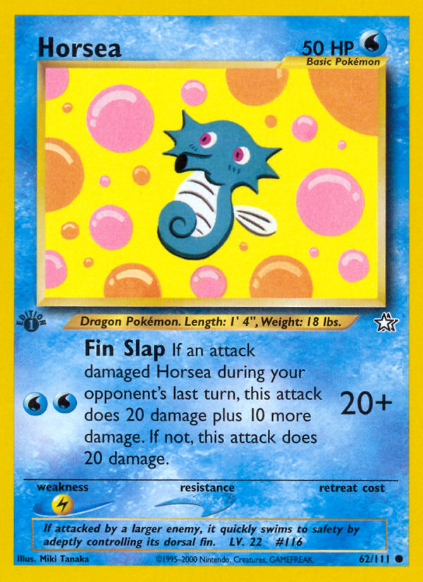 Horsea – Neo Genesis 62/111 Pokémon card