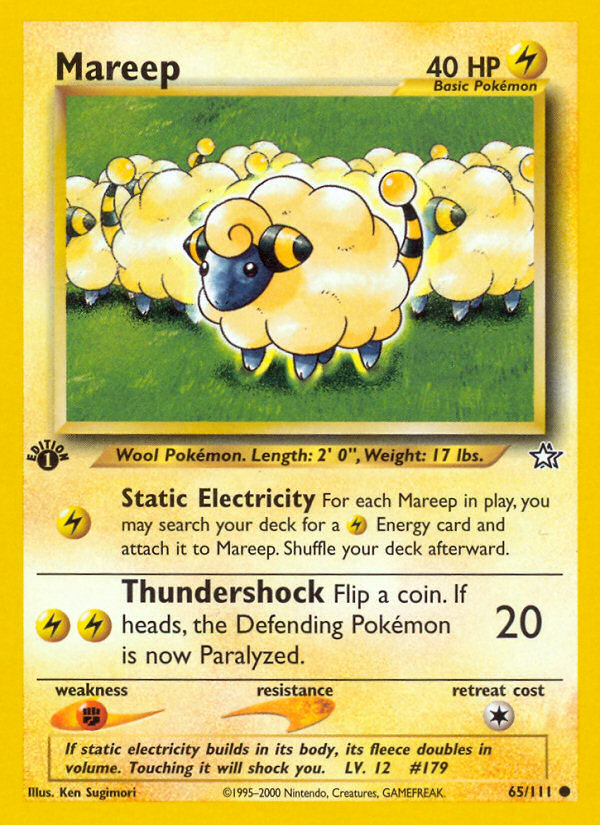 Mareep – Neo Genesis 65/111 Pokémon card